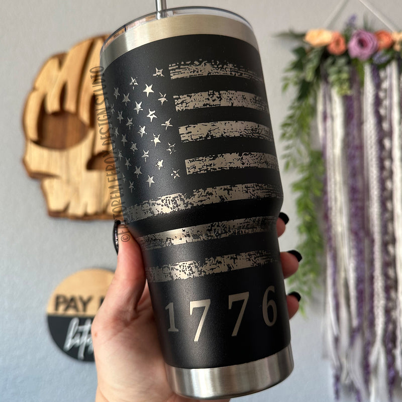 1776 We the People Engraved Stainless Steel 30oz Tumbler ©