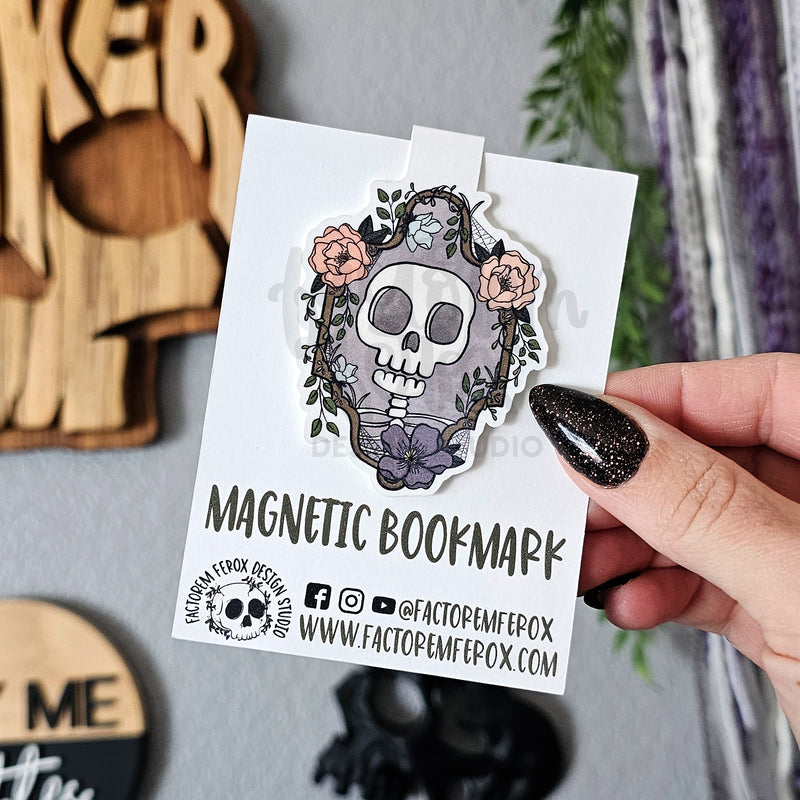 Skeleton in Frame Magnetic Bookmark ©