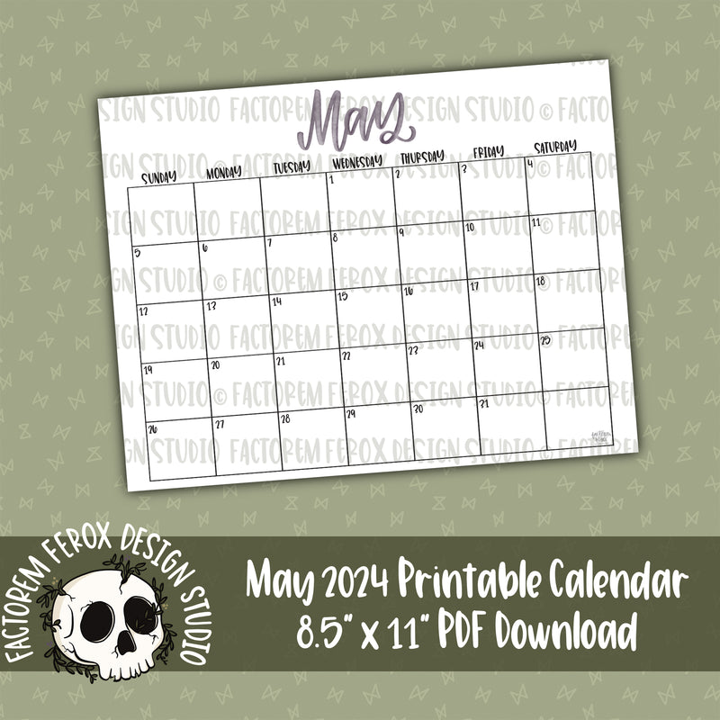 Printable May 2024 Calendar ©