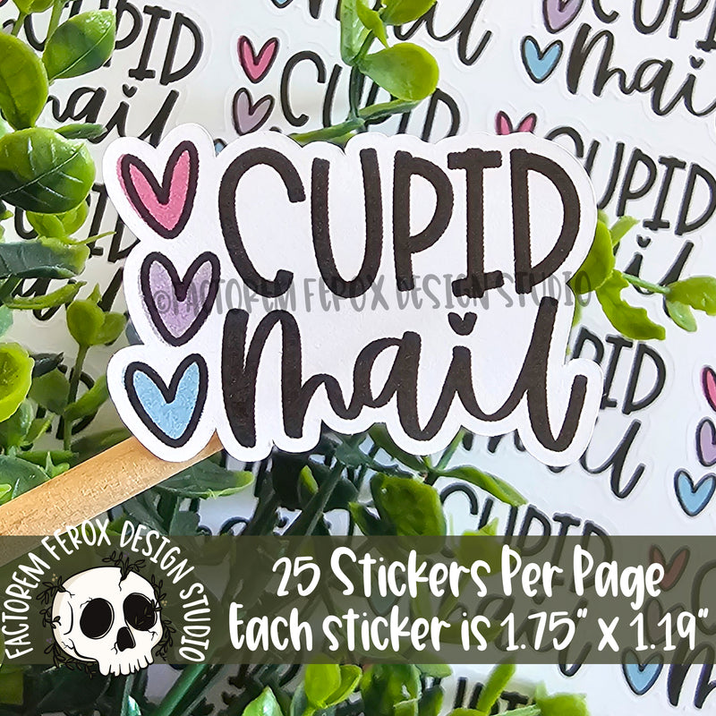 Cupid Mail Sheet of Stickers ©