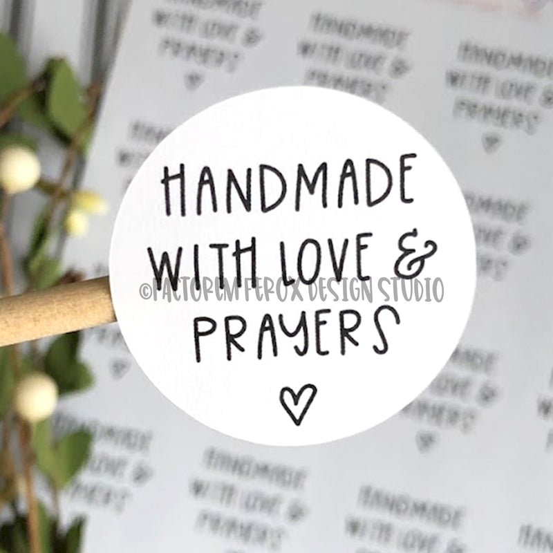 Handmade With Love and Prayers Sticker ©