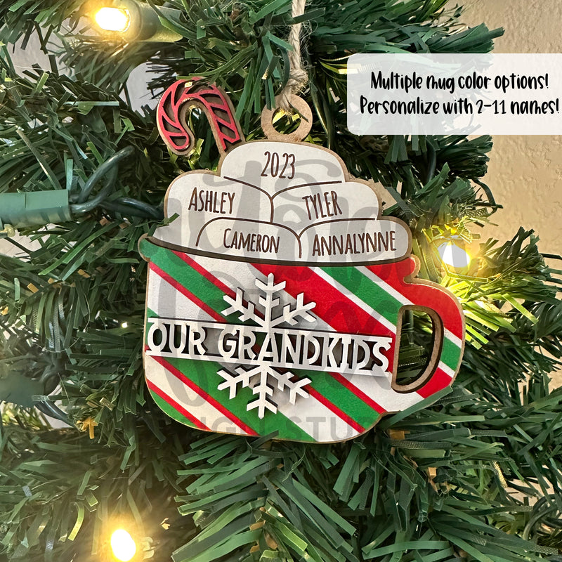Our Grandkids Custom Mug and Marshmallows Ornament