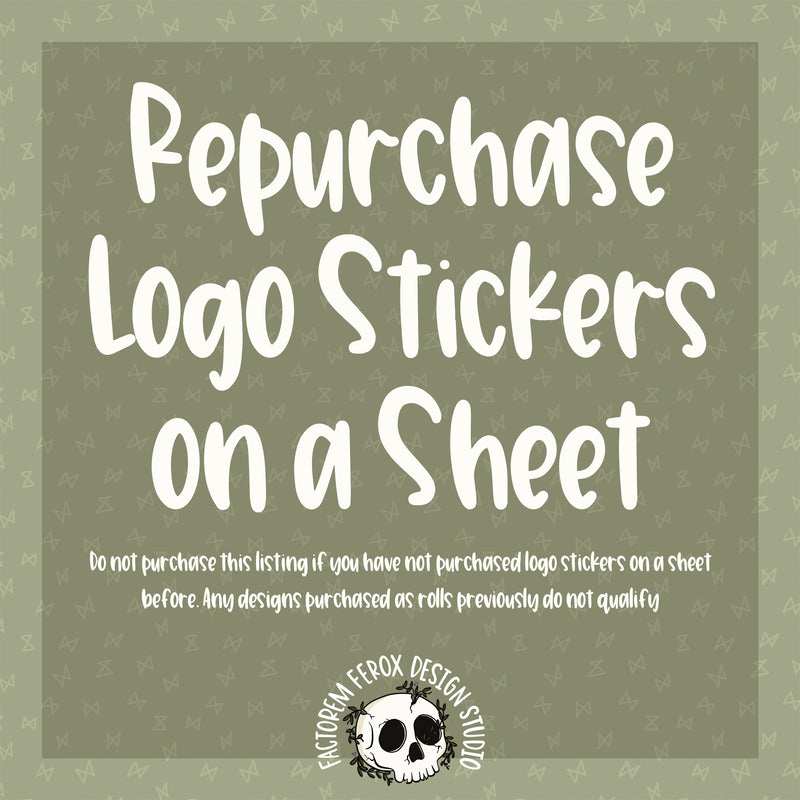 Repurchase Logo Sticker Sheets