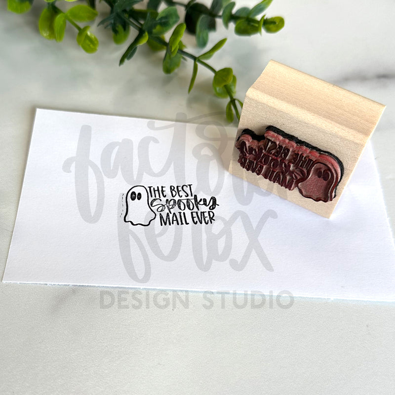 Best Spooky Mail Ghost Rubber Stamp ©