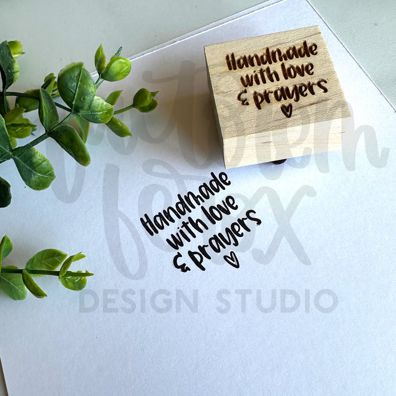 Handmade With Love and Prayers Rubber Stamp ©