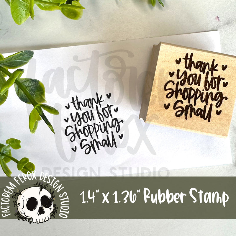 Thank You for Shopping Small Rubber Stamp ©