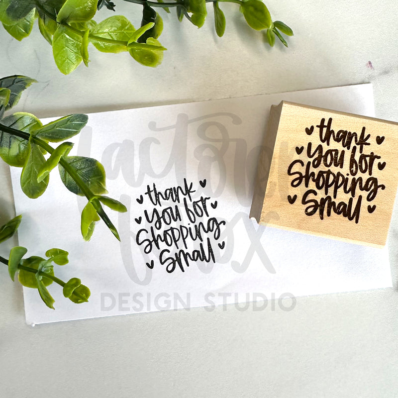 Thank You for Shopping Small Rubber Stamp ©