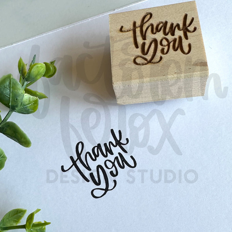 Thank You Text Rubber Stamp ©