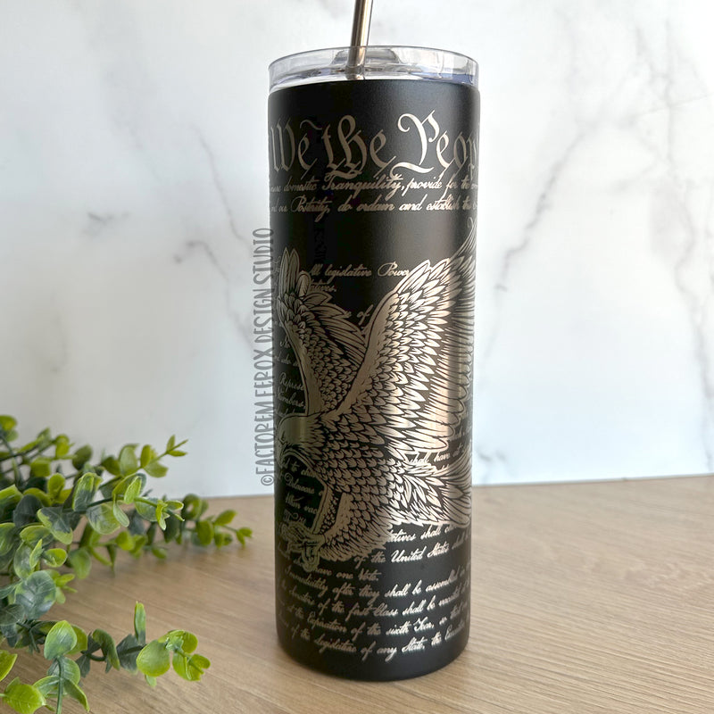 We the People Engraved Stainless Steel Tumbler ©