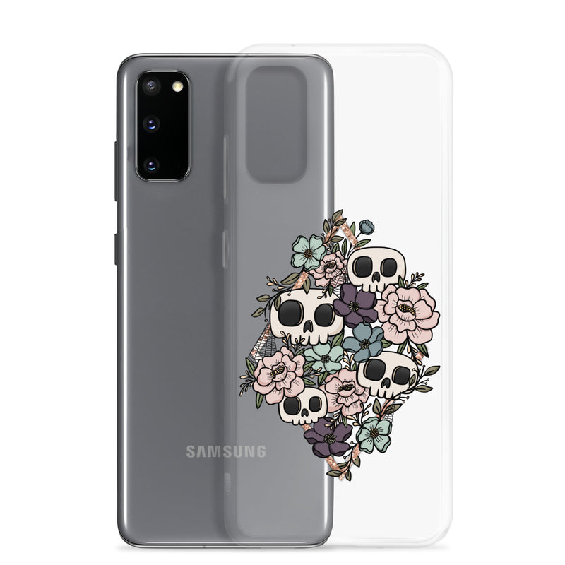 Skulls and Flowers Clear Case for Samsung®