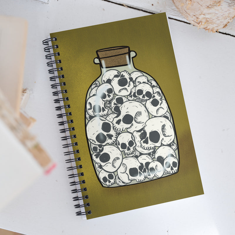 Jar of Skulls Spiral notebook