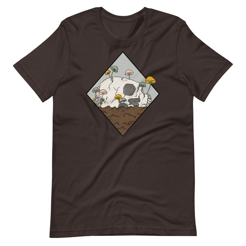 Diamon Skull in Dirt Unisex t-shirt