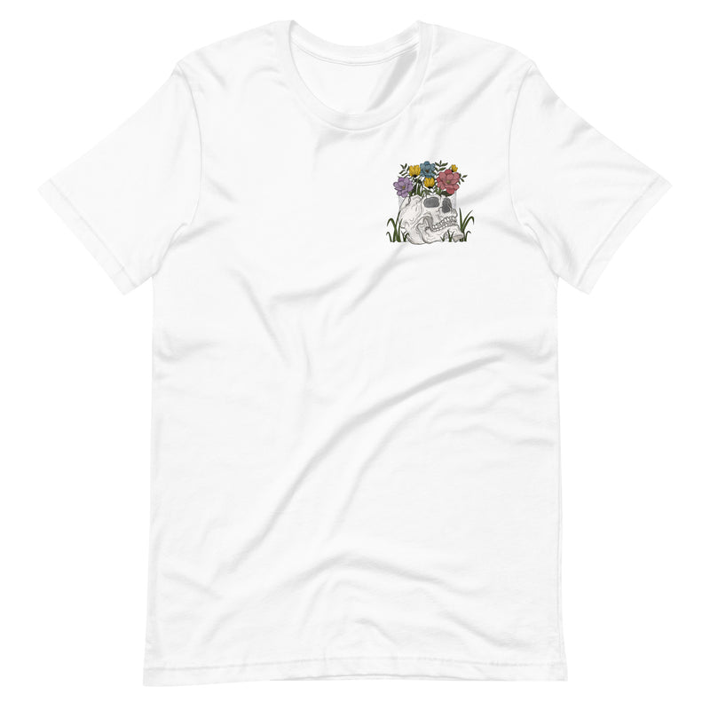 Spring Skull and Flowers Unisex t-shirt