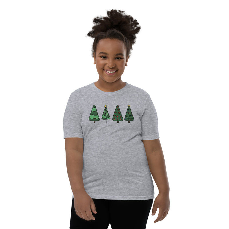 Christmas Trees Youth Short Sleeve T-Shirt