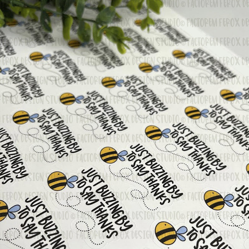 Buzzing By to Say Thanks Sticker ©