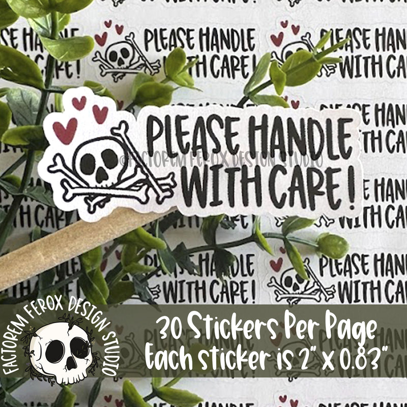 Handle With Care Bone Pile Sticker ©