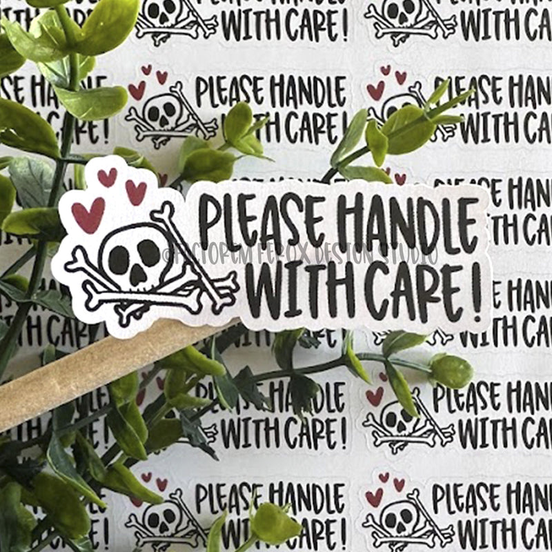 Handle With Care Bone Pile Sticker ©