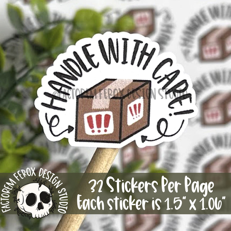 Handle With Care Sticker ©