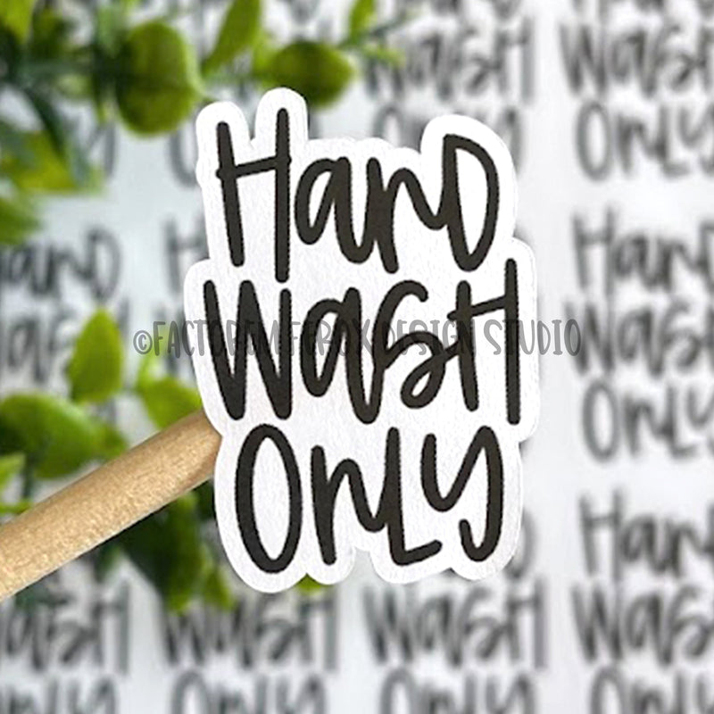 Hand Wash Only Sticker ©