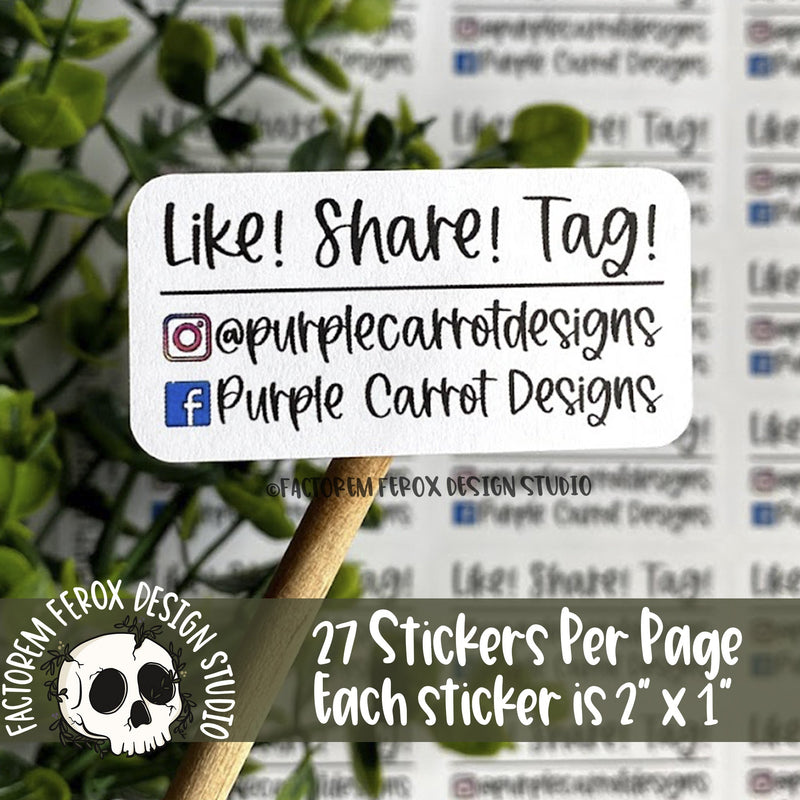 Like, Share, Tag Social Media Sticker ©
