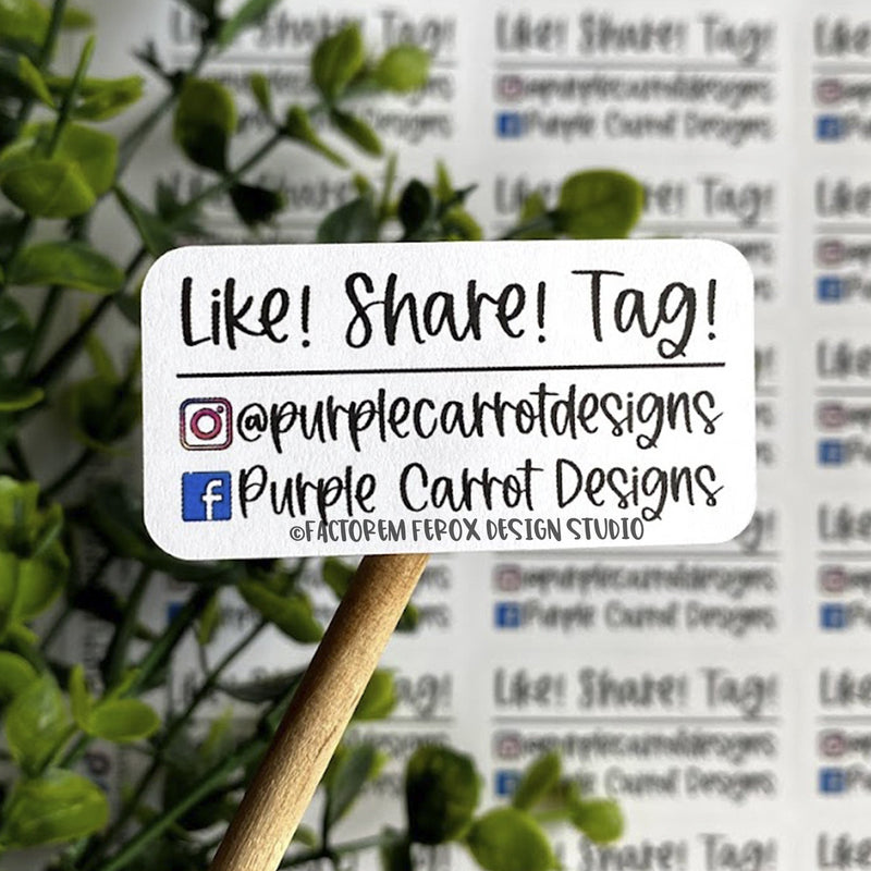 Like, Share, Tag Social Media Sticker ©