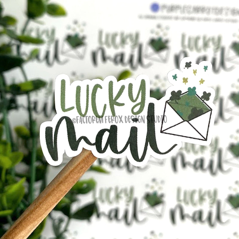 Lucky Mail Shamrock Sticker ©