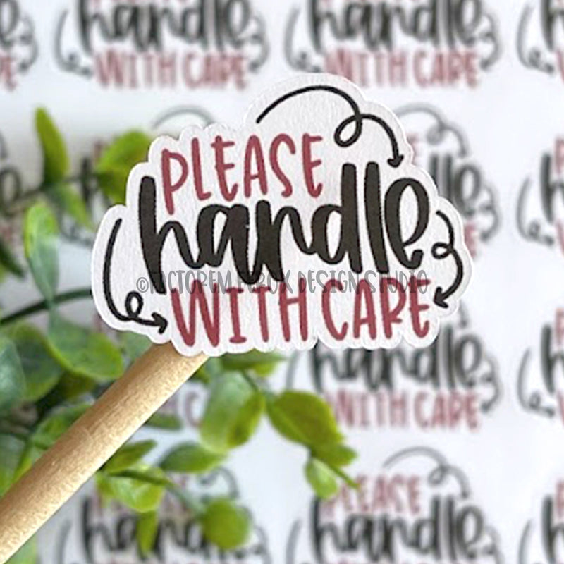 Please Handle With Care Sticker ©