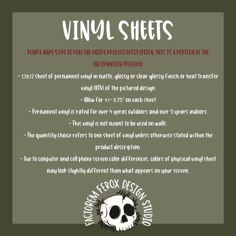 Crafter Pattern Vinyl Sheet ©
