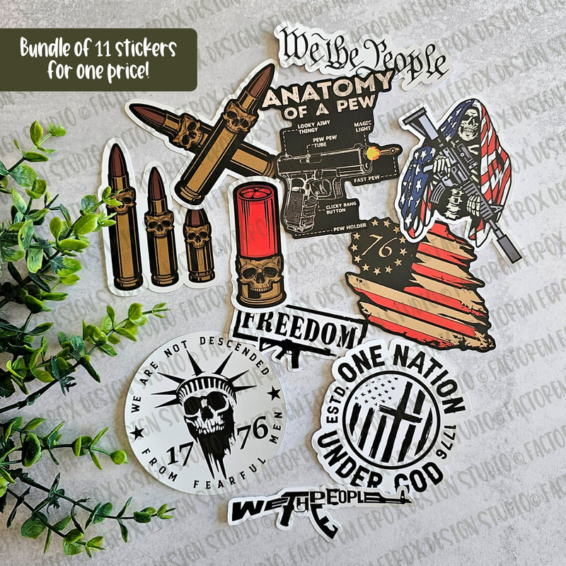 Patriotic Second Amendment Vinyl Sticker Bundle ©