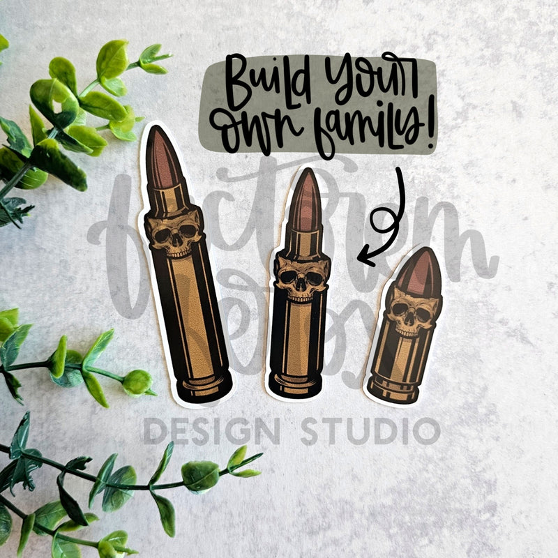 Custom Ammo Family Vinyl Sticker Bundle ©