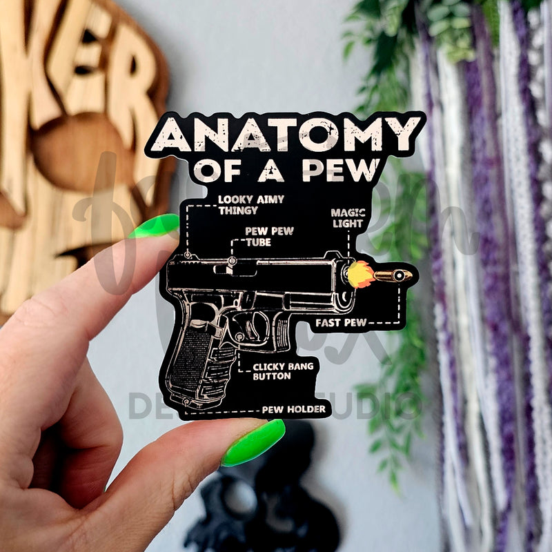 Anatomy of a Pew Vinyl Sticker ©