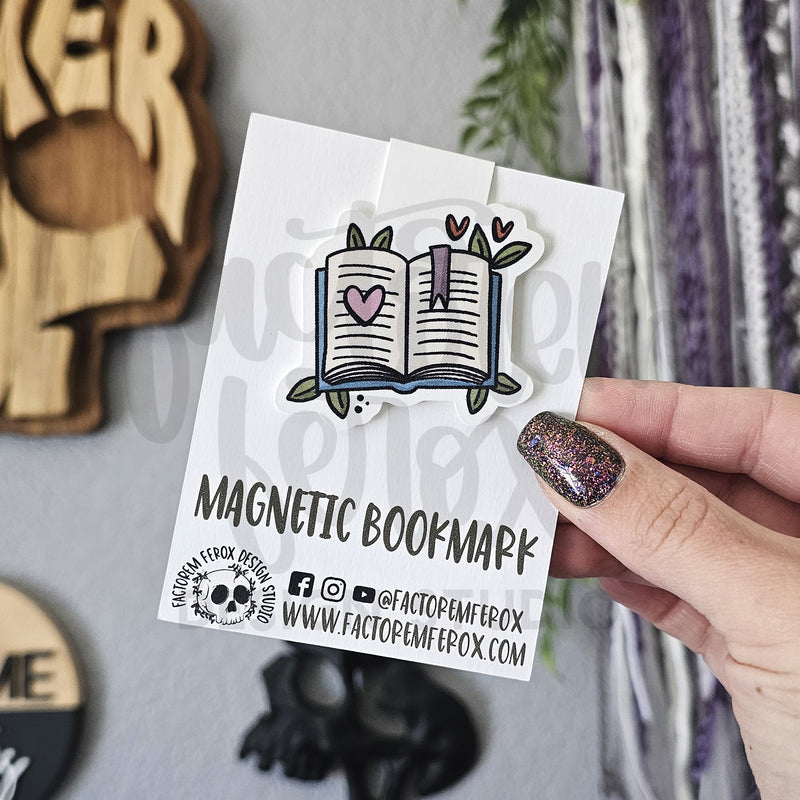 Open Book Magnetic Bookmark ©