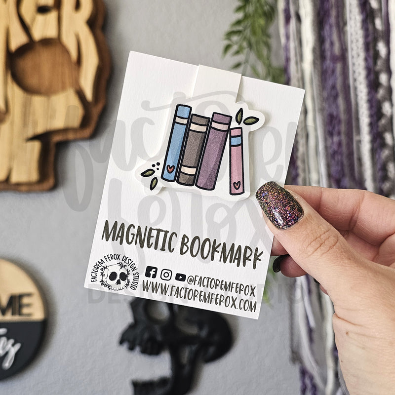 Cute Books Magnetic Bookmark ©