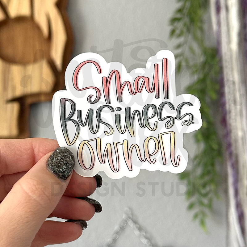 Colorful Small Business Owner Vinyl Sticker©