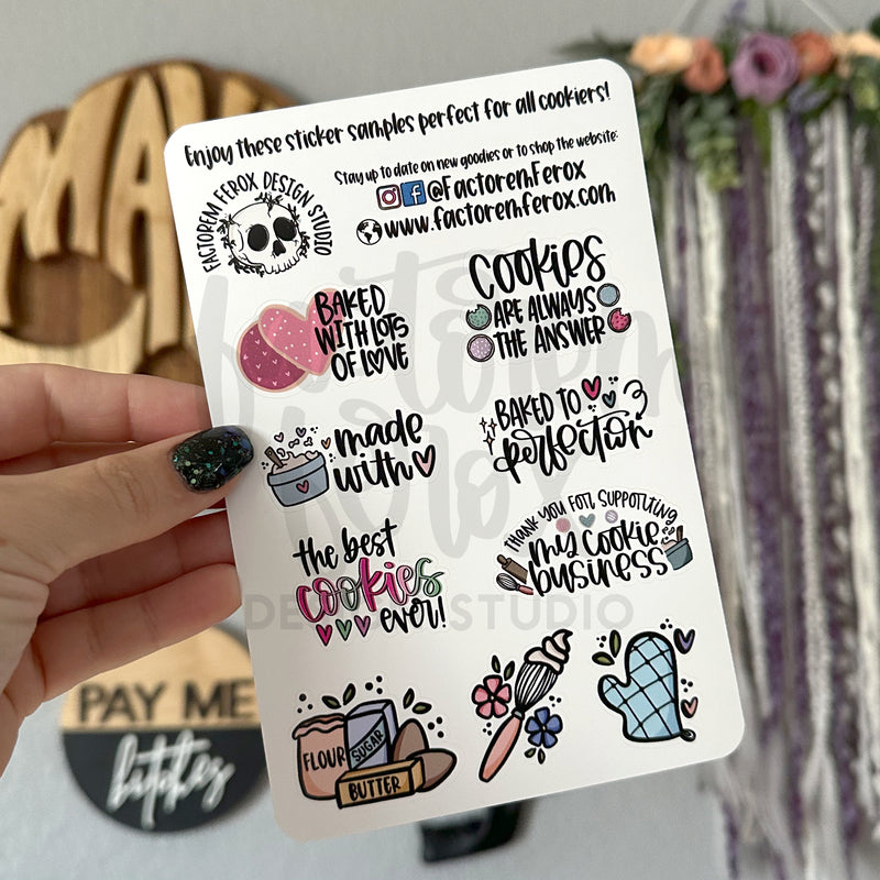 Cookier Sticker Sample Sheet ©