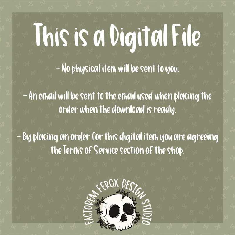 Skull Planner Digital File Bundle © - Commercial Use