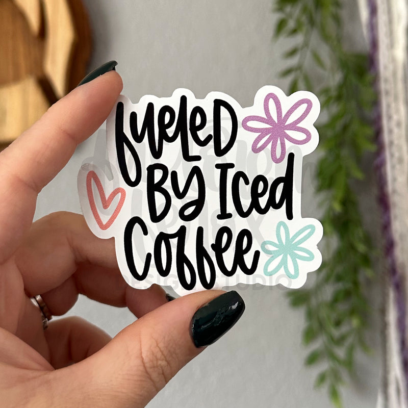 Fueled By Iced Coffee Vinyl Sticker©
