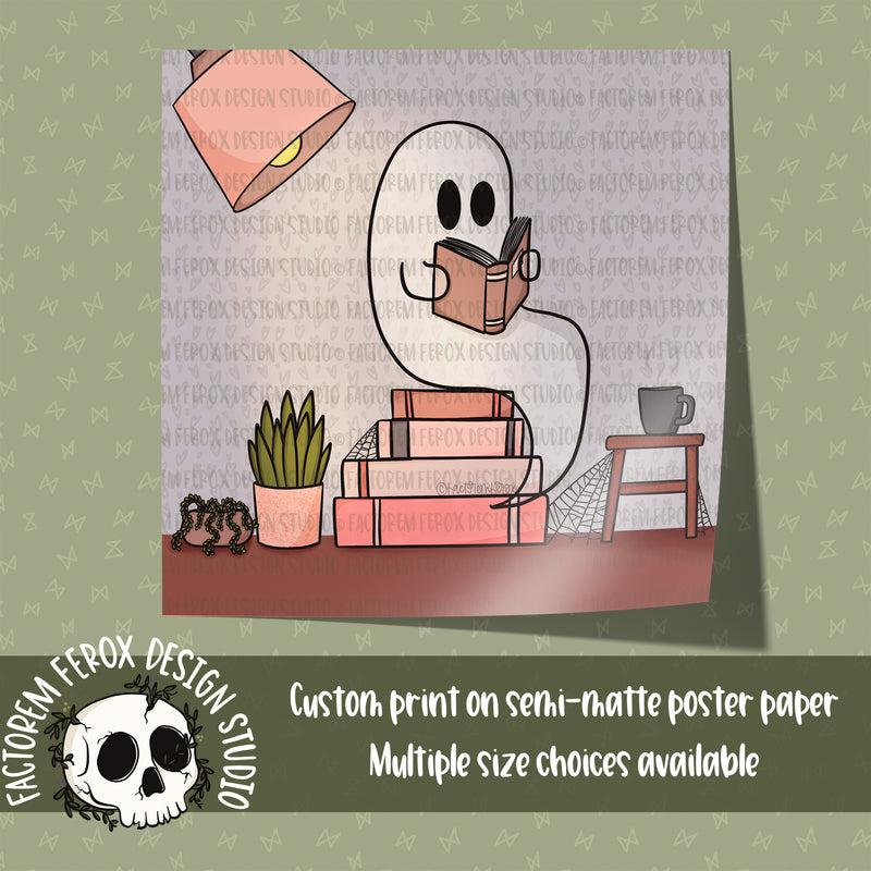 Ghost Reading Poster Print ©