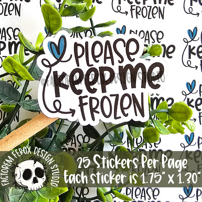 Keep Me Frozen Sheet of Stickers ©