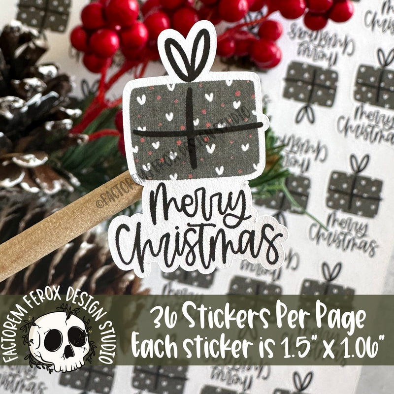 Merry Christmas Gift Sheet of Stickers ©