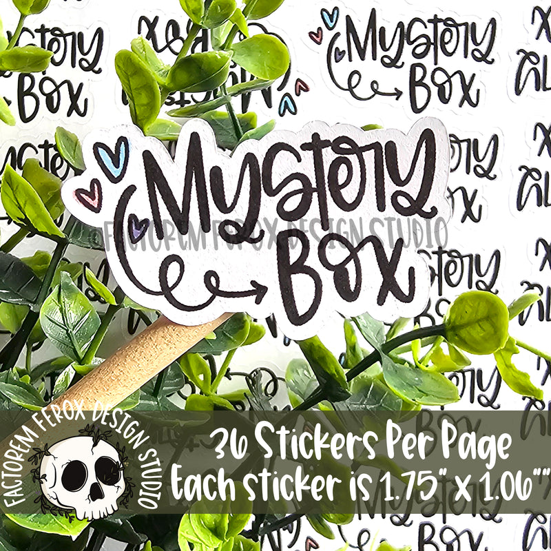 Mystery Box Sheet of Stickers ©