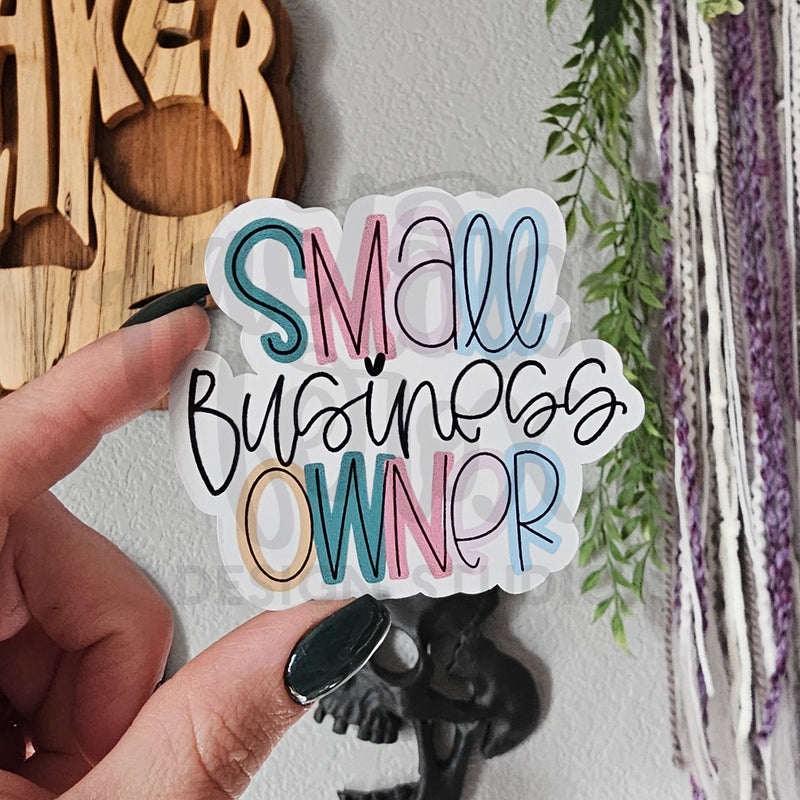 Colorful Small Business Owner Vinyl Sticker©