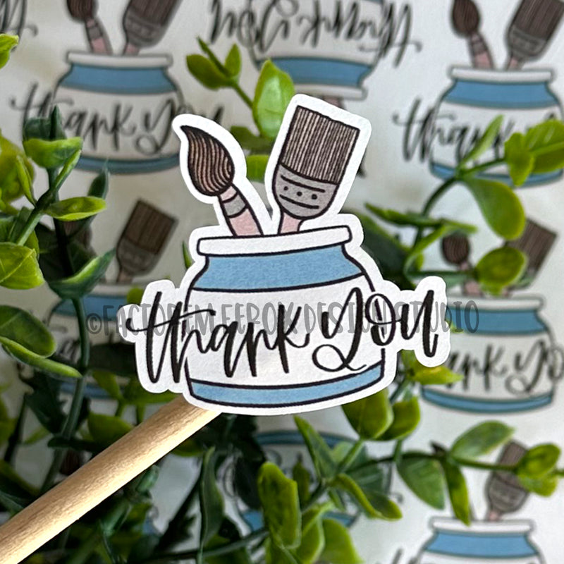 Thank You Painting Supplies Sheet of Stickers ©