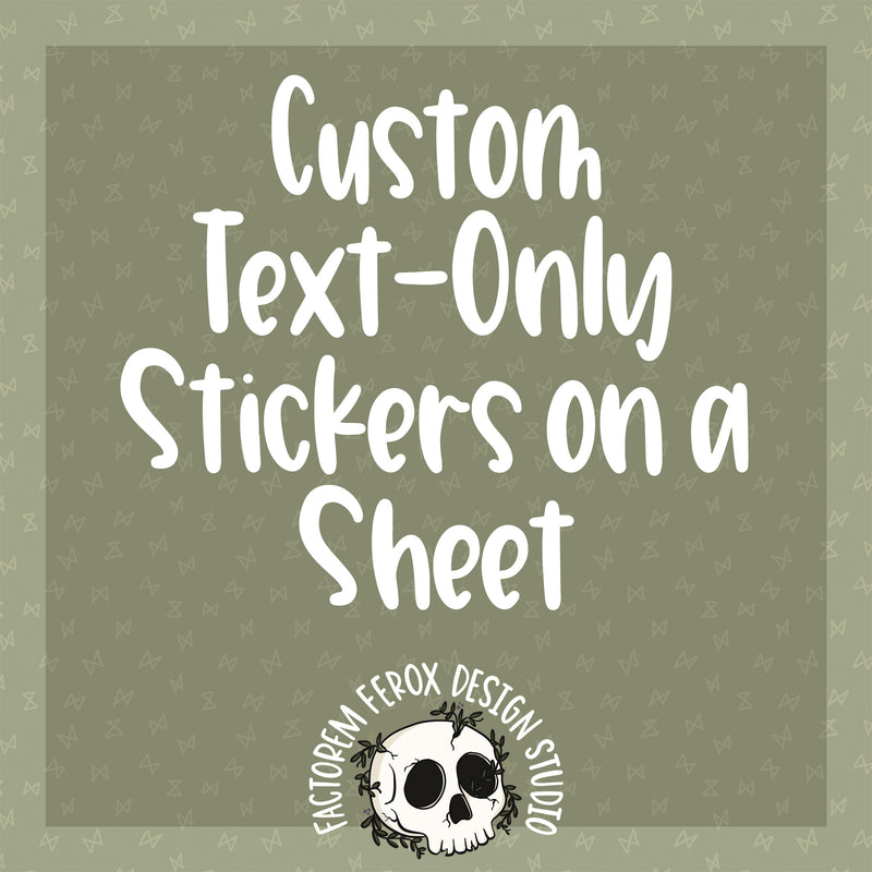 Personalized Text-Only Sticker