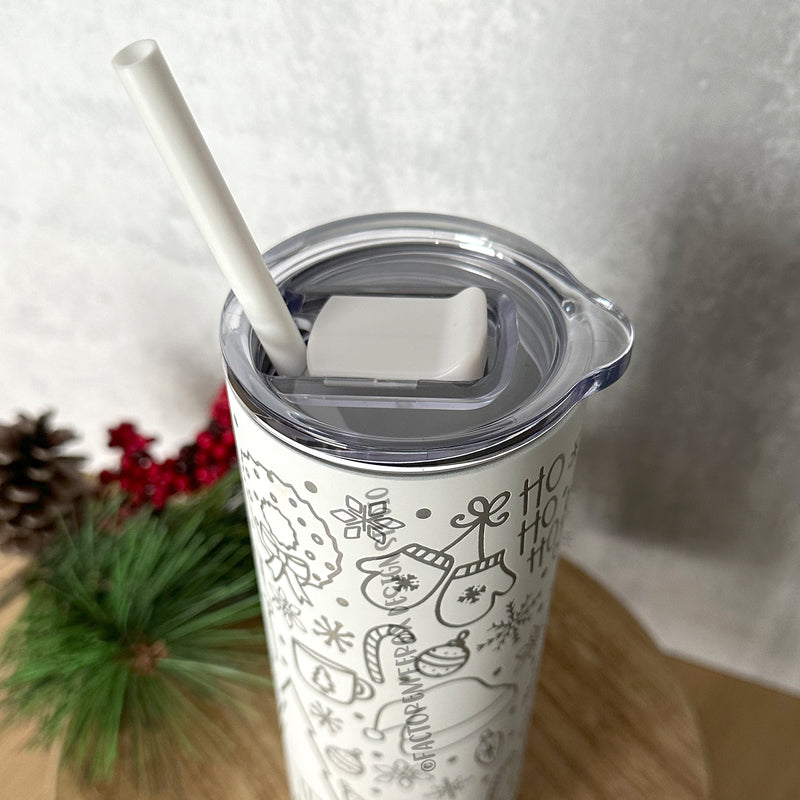 Christmas Doodles 20oz Engraved Stainless Steel Tumbler ©