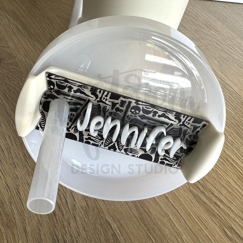 Personalized clear acrylic Nametag for Quencher Flowstate H2.0