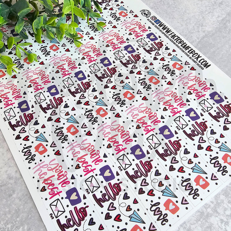 Colorful Happy Mail Vinyl Washi Sticker Sheet ©