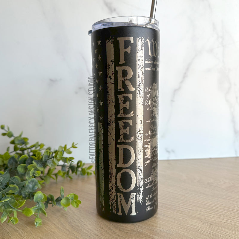 We the People Engraved Stainless Steel Tumbler ©