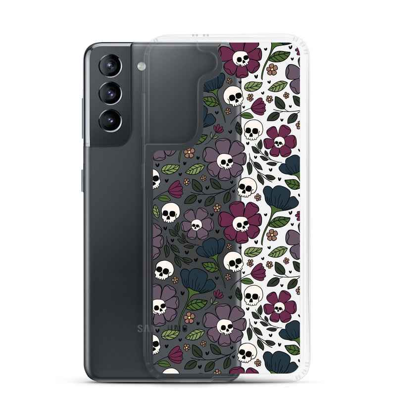 Skulls and Flowers Clear Case for Samsung®