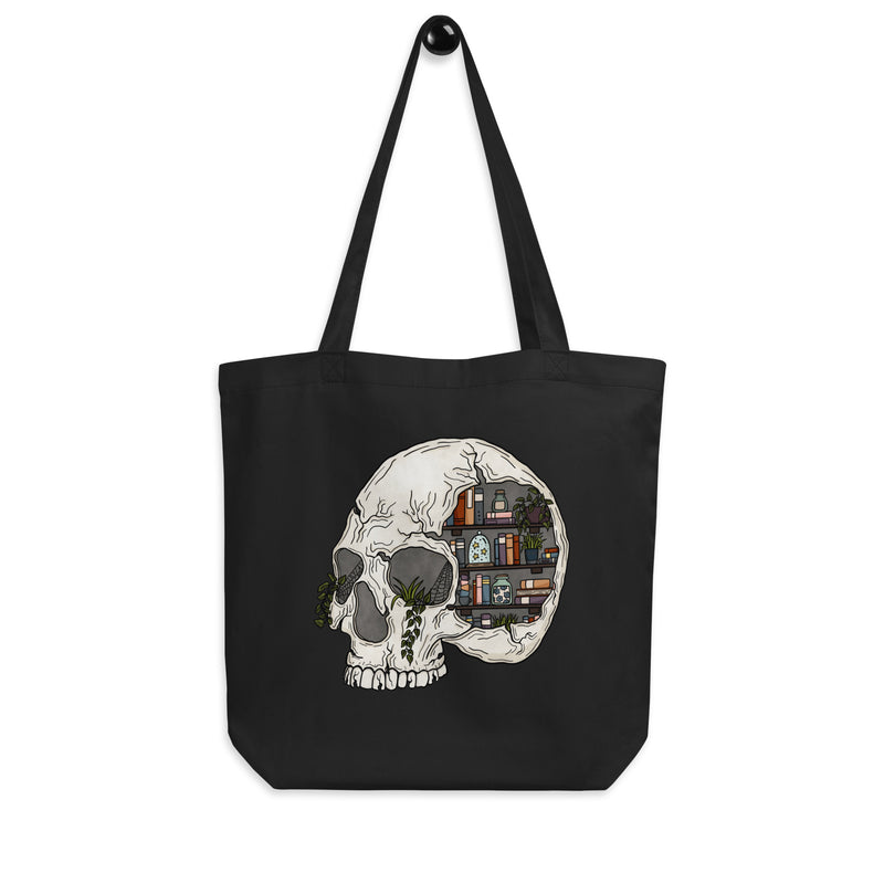 Skull Bookcase Eco Tote Bag ©
